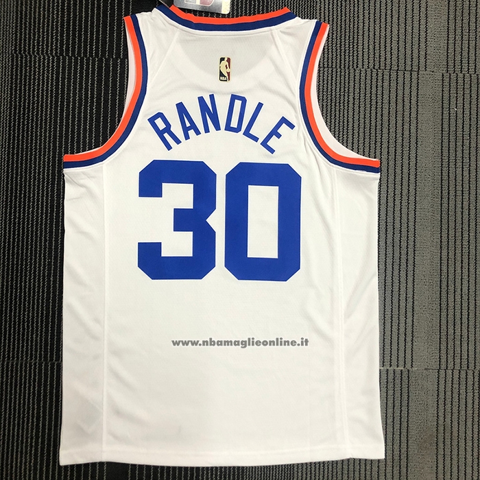 Maglia New York Knicks Julius Randle #30 75th Anniversary Bianco